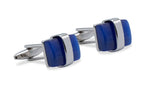 Araure Chrome Blue Cufflink