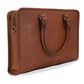 Envigado Chestnut Leather Compact Messenger Bag