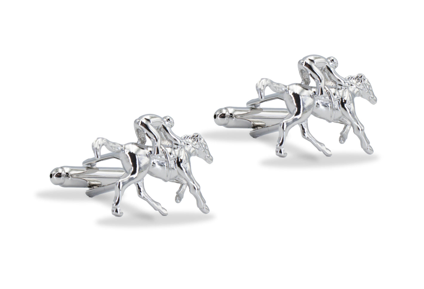 Racehorse Chrome Cufflink