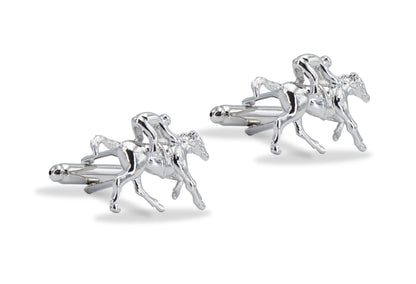 Racehorse Chrome Cufflink