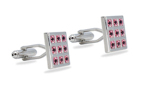 Isla II Pink Diamonte Cufflinks