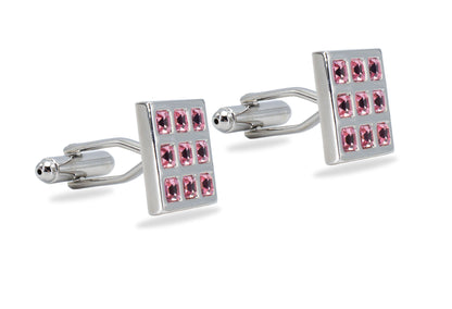 Isla II Pink Diamonte Cufflinks