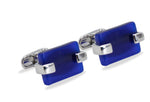 Araure Chrome Blue Acrylic Cufflink