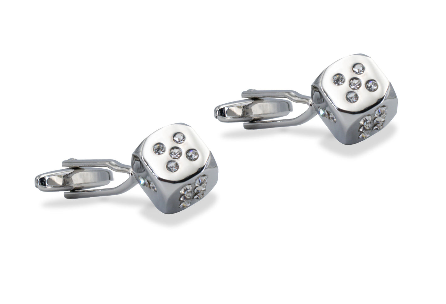 Dados Diamonte Chrome Cufflinks