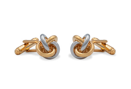 Ojeda II Gold-Chrome Knot Cufflinks