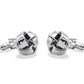 Ojeda Chrome Sleek Knot Cufflinks
