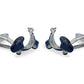 Puno Blue Vespa  Cufflink