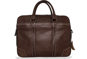 Pedrera Walnut Leather Messenger Bag