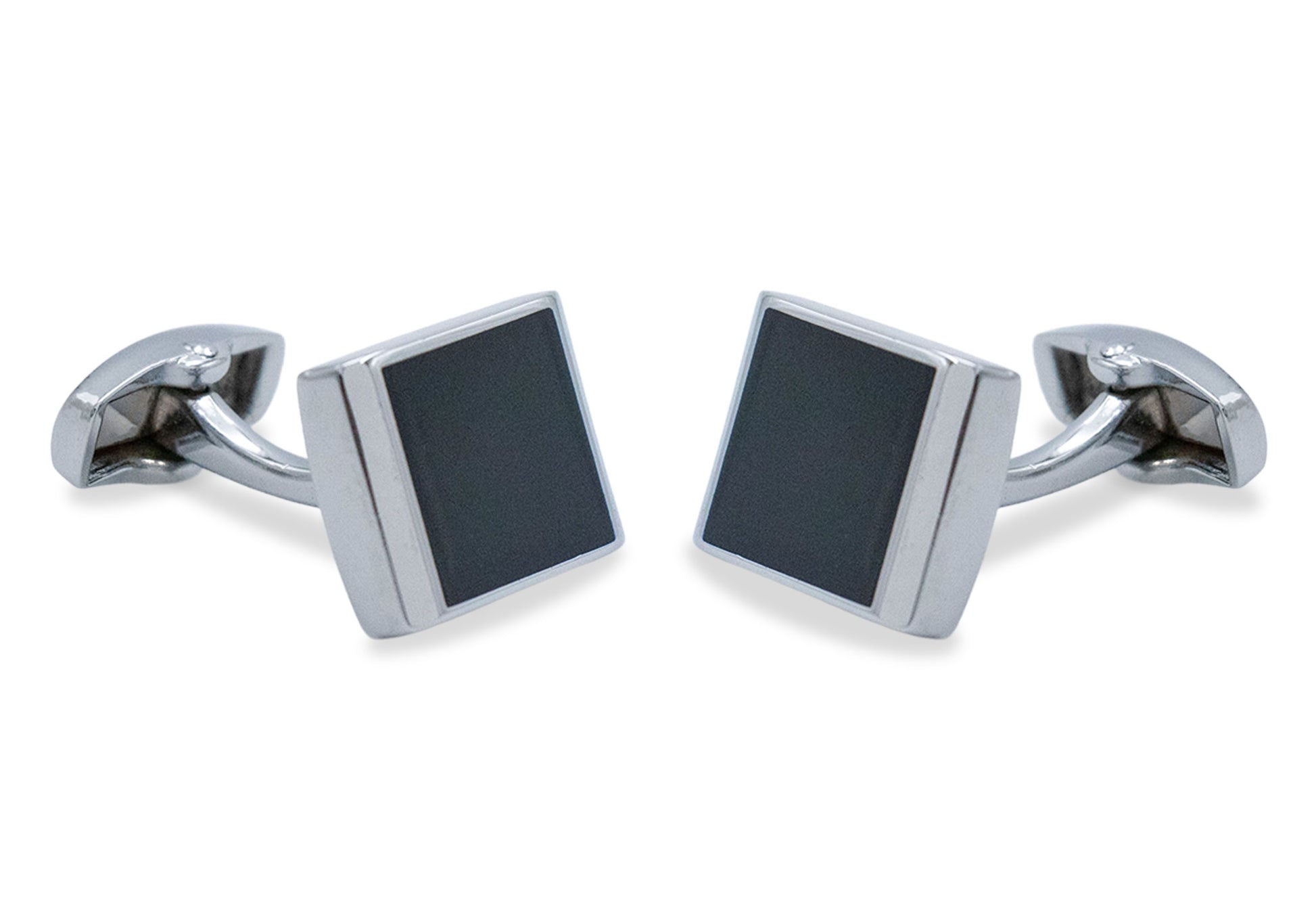 Yare Black Horizontal Cufflink