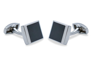 Yare Black Horizontal Cufflink