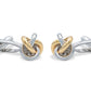 Ojeda Single Chrome-Gold Knot Cufflinks