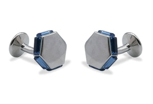 Monagas Blue Hex Cufflinks