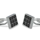 Isla Black Diamonte Cufflink