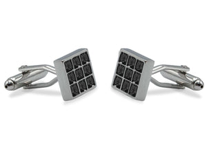 Isla Black Diamonte Cufflink