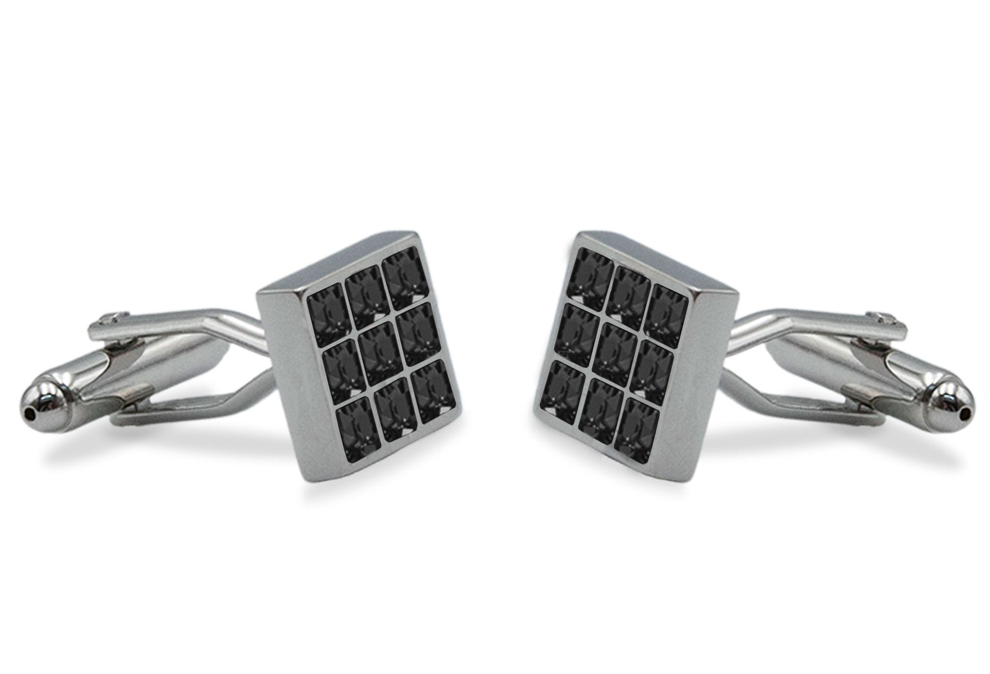 Isla Black Diamonte Cufflink