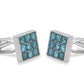 Isla Turqoise Diamonte Cufflink