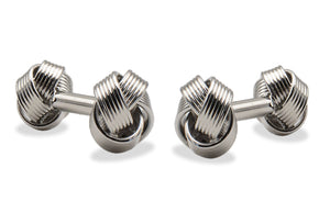 Ojeda Double Side Chrome Knot Cufflinks