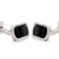 Barinas Chrome Black Cufflink