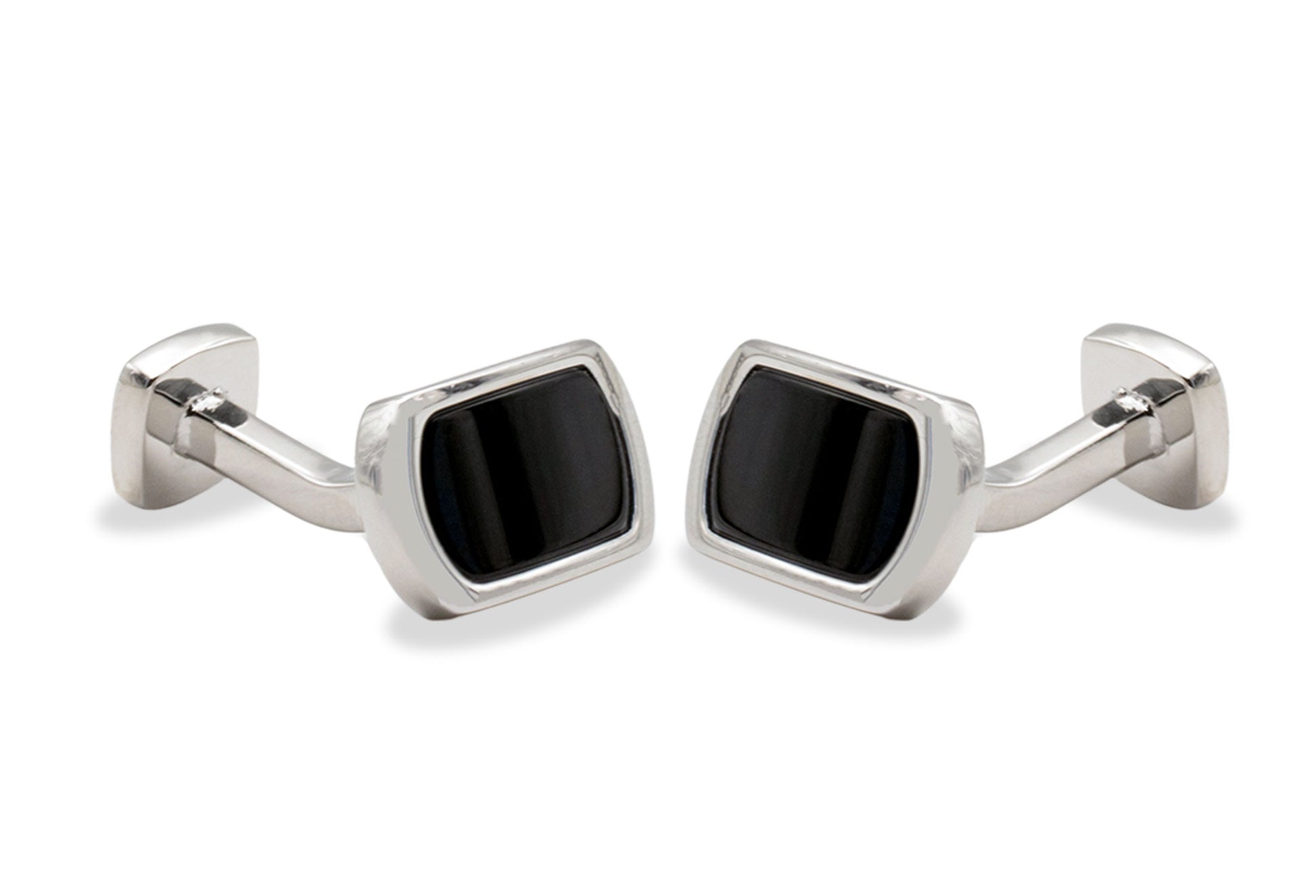 Barinas Chrome Black Cufflink