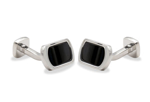 Barinas Chrome Black Cufflink