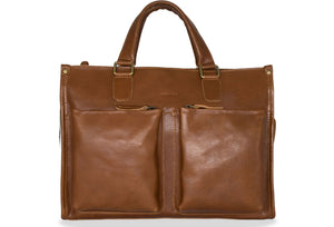 Piedras Chestnut Leather Messenger Bag