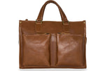 Piedras Chestnut Leather Messenger Bag