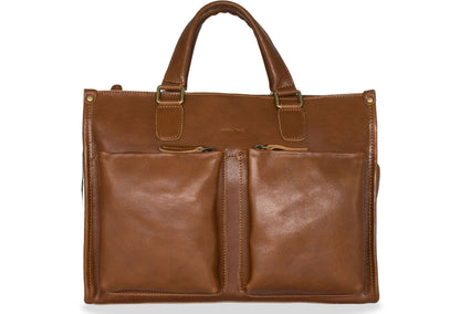 Piedras Chestnut Leather Messenger Bag