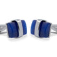 Araure Chrome Blue Cufflink
