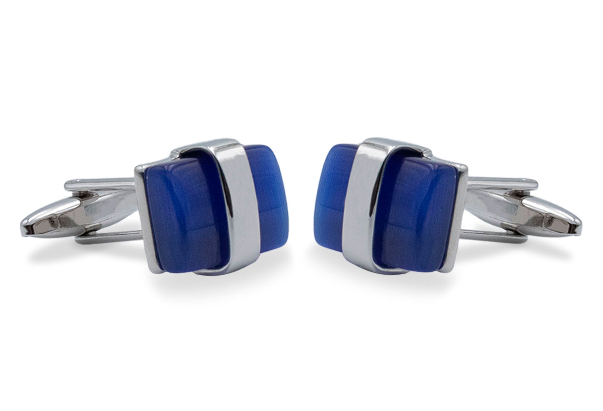 Araure Chrome Blue Cufflink