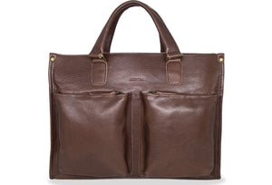 Piedras Walnut Leather Messenger Bag