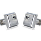 Palmira Chrome Diamonte Cufflink