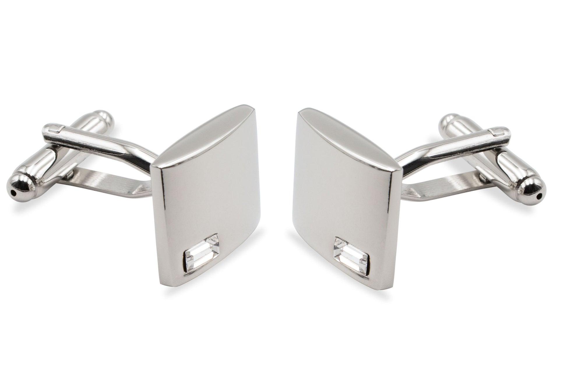 Ocumare Chrome Diamonte Cufflink