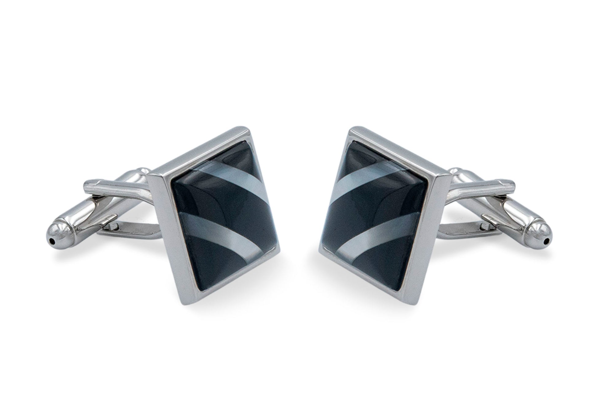 Aragua Chrome Diagonal Cufflink