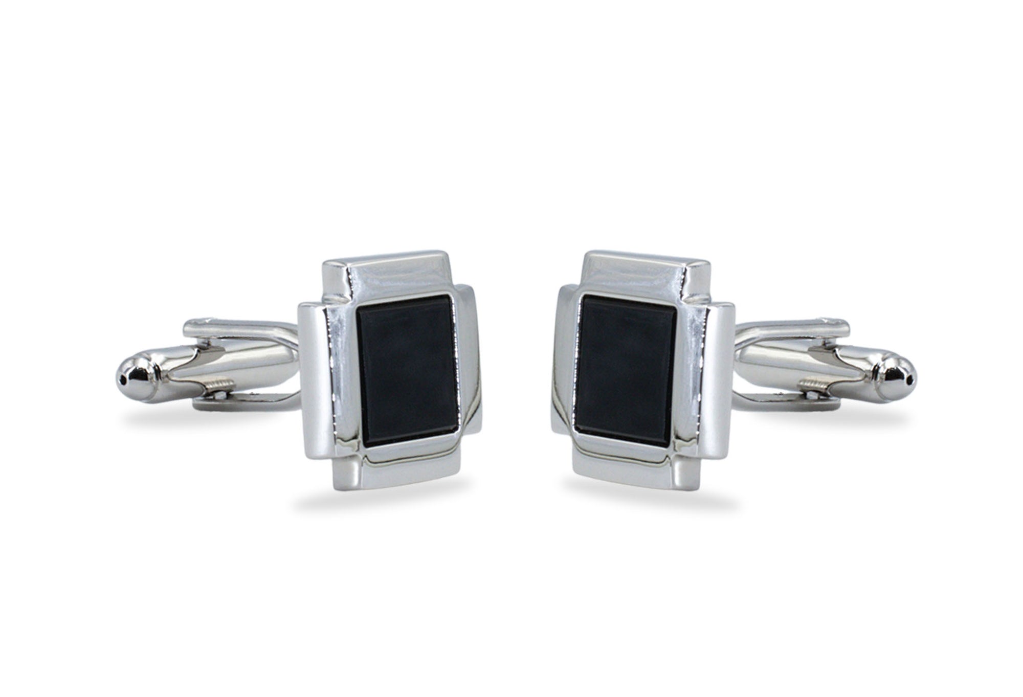 Carabobo Chrome Black Cufflink