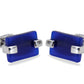 Araure Chrome Blue Acrylic Cufflink
