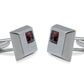 Palmira Chrome Magenta Diamonte Cufflink