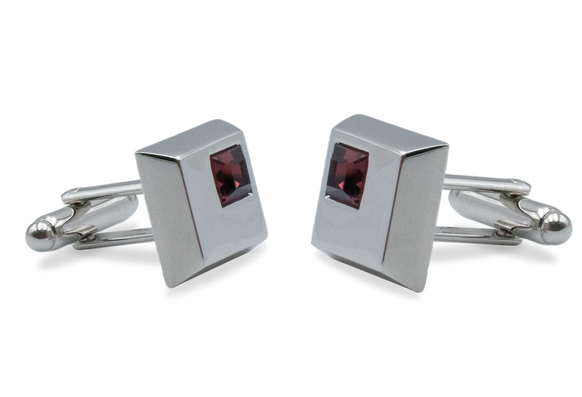 Palmira Chrome Magenta Diamonte Cufflink