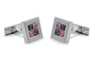 Isla Magenta Diamonte Cufflink