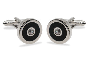 Guanare Chrome Diamonte Cufflink