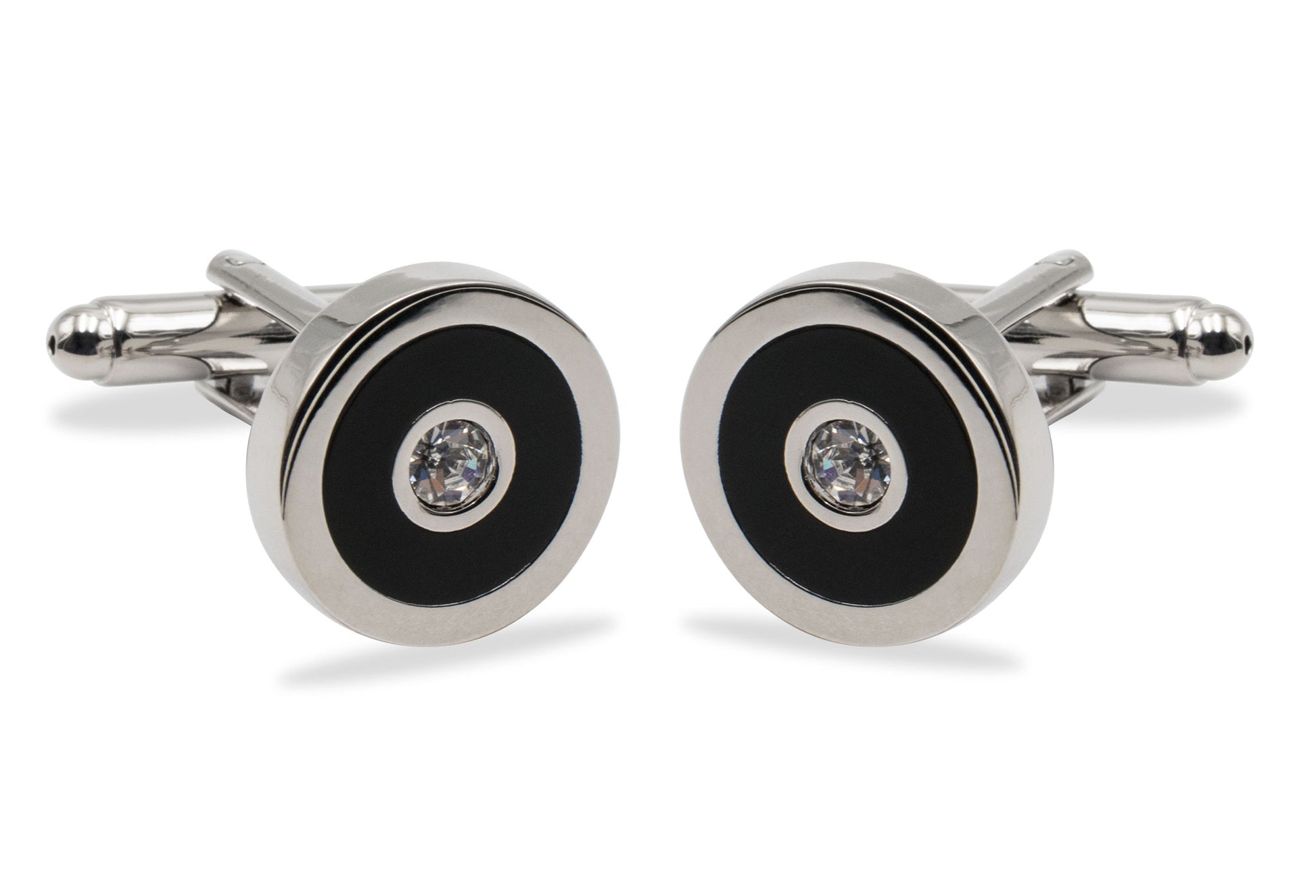 Guanare Chrome Diamonte Cufflink