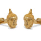 Buddha Gold Textured Chrome Cufflink