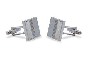Lara Faux Mother Of Pearl Geometric Cufflink