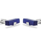 Araure II Chrome Blue Acrylic Cufflink