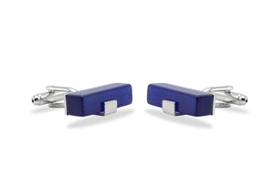 Araure II Chrome Blue Acrylic Cufflink