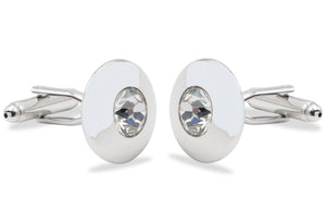 Mamporal Reflective Chrome Cufflink