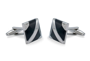 Cagua Chrome Diagonal Cufflink