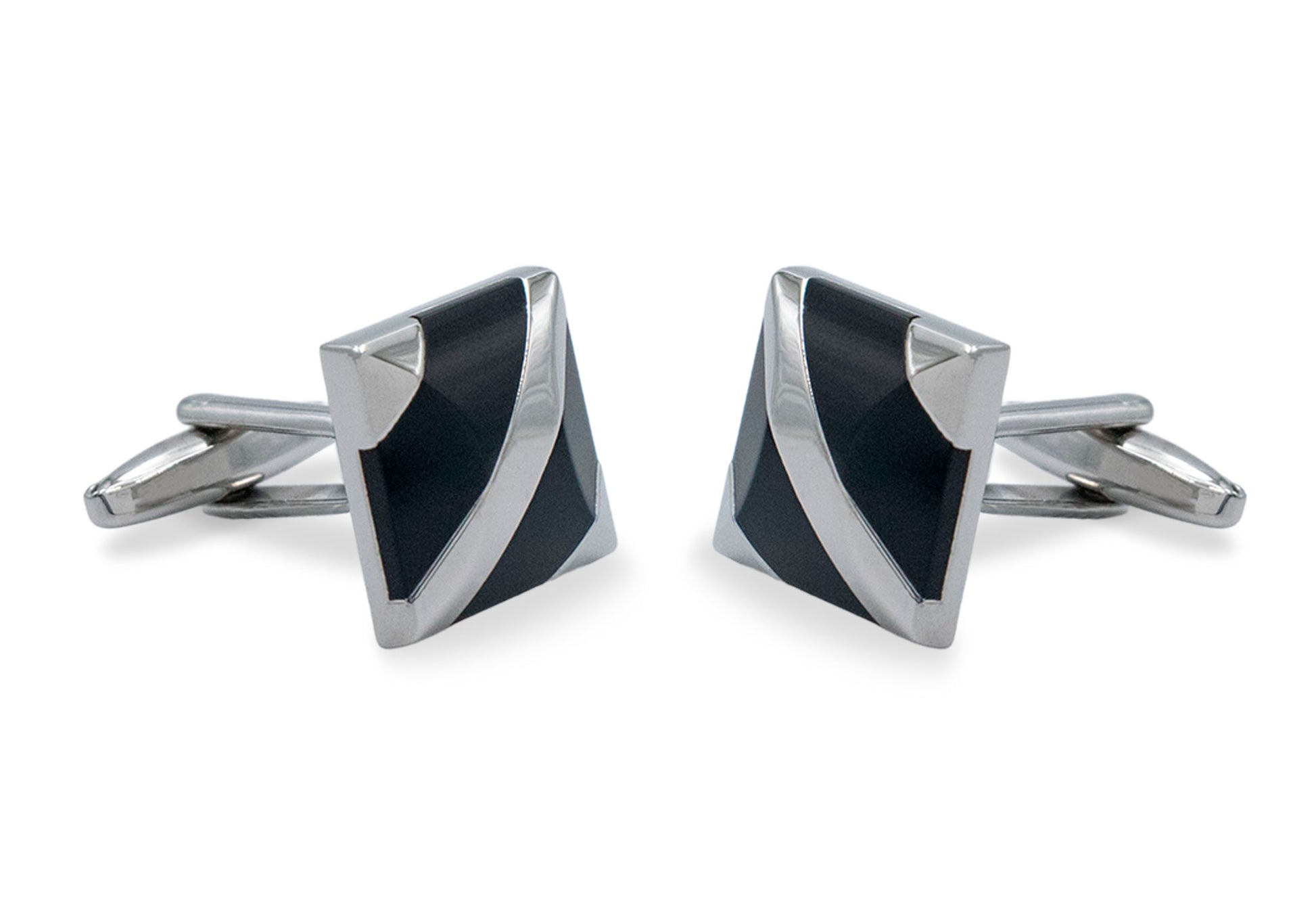 Cagua Chrome Diagonal Cufflink