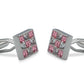 Isla II Pink Diamonte Cufflink