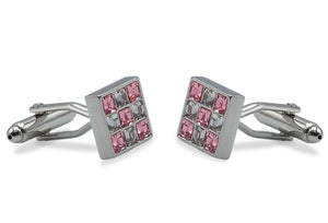 Isla II Pink Diamonte Cufflink