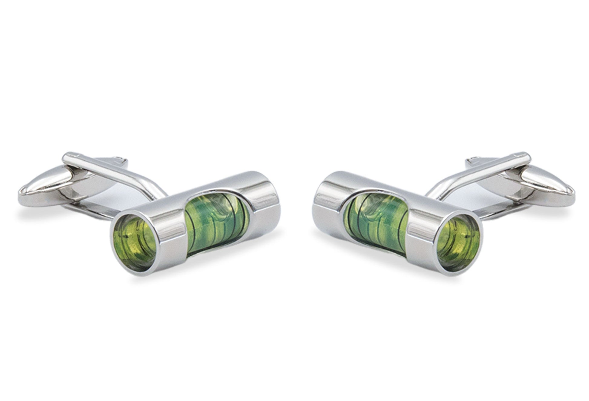La Grita Chrome Hour Glass Cufflink